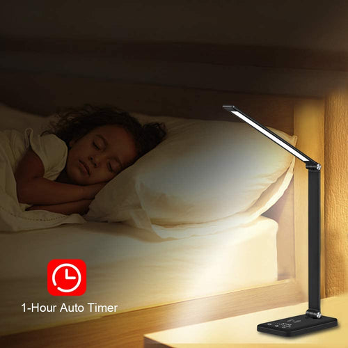 5 Lighting Mode LED Desk Lamp + Wireless Phone Charger